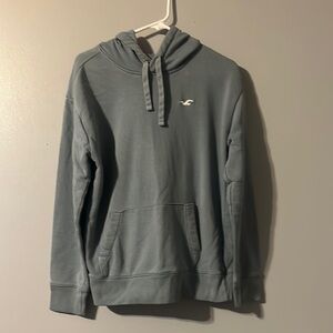 Hollister Men's Slate Gray Hoodie Size Small